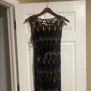 Elegant Black Long Lace Dress